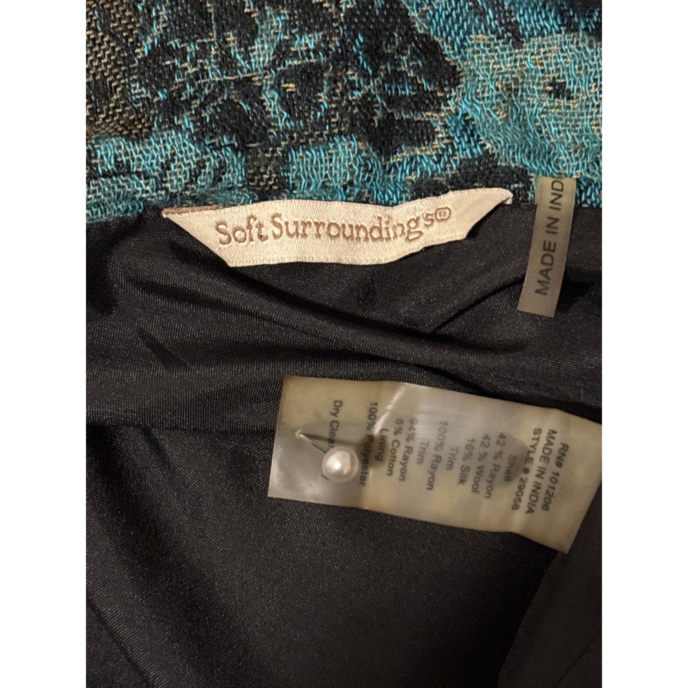 Soft Surroundings Peacock Patchwork Jacquard Jack… - image 3